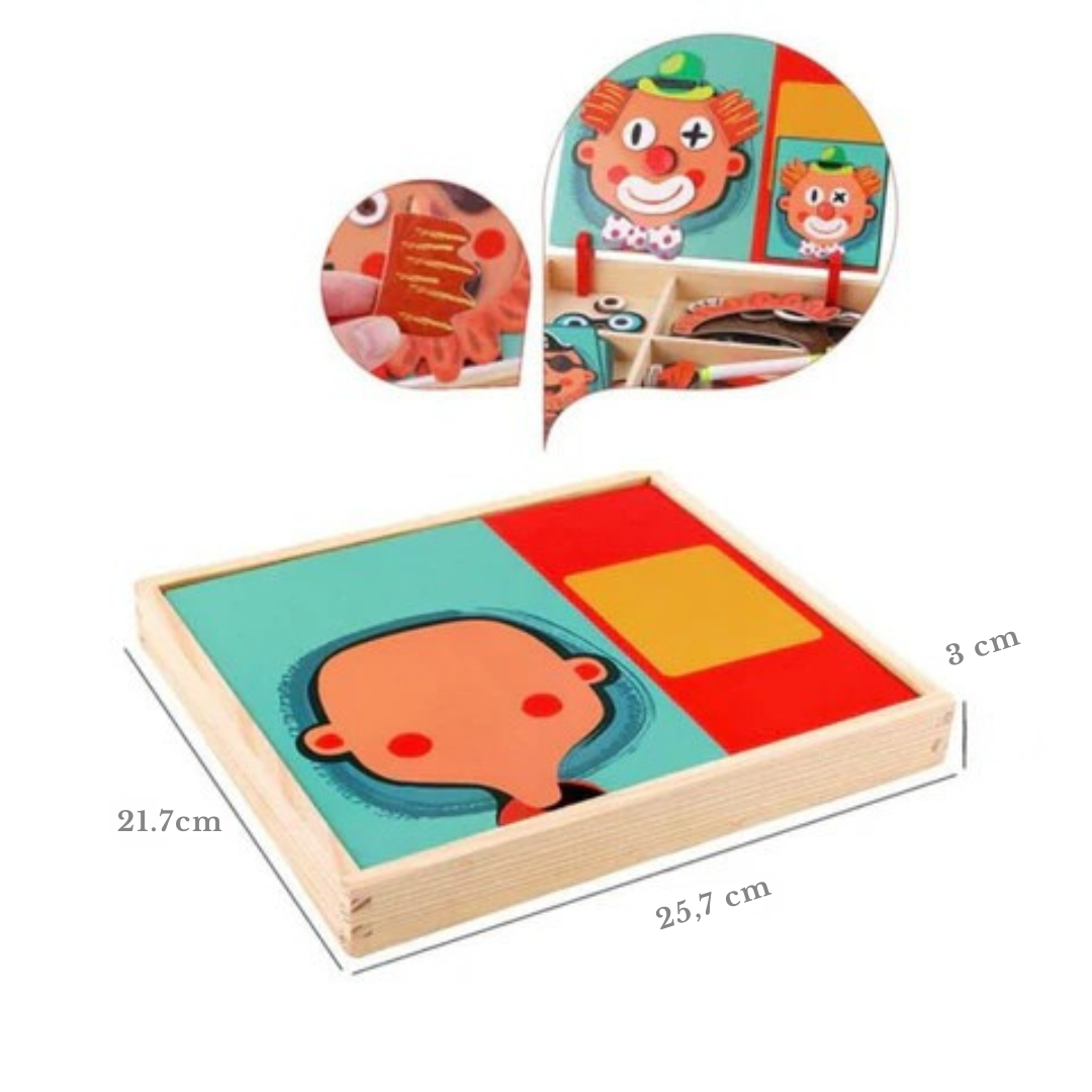 CréaVisage™ – Jeu magnétique créatif pour imagination infinie