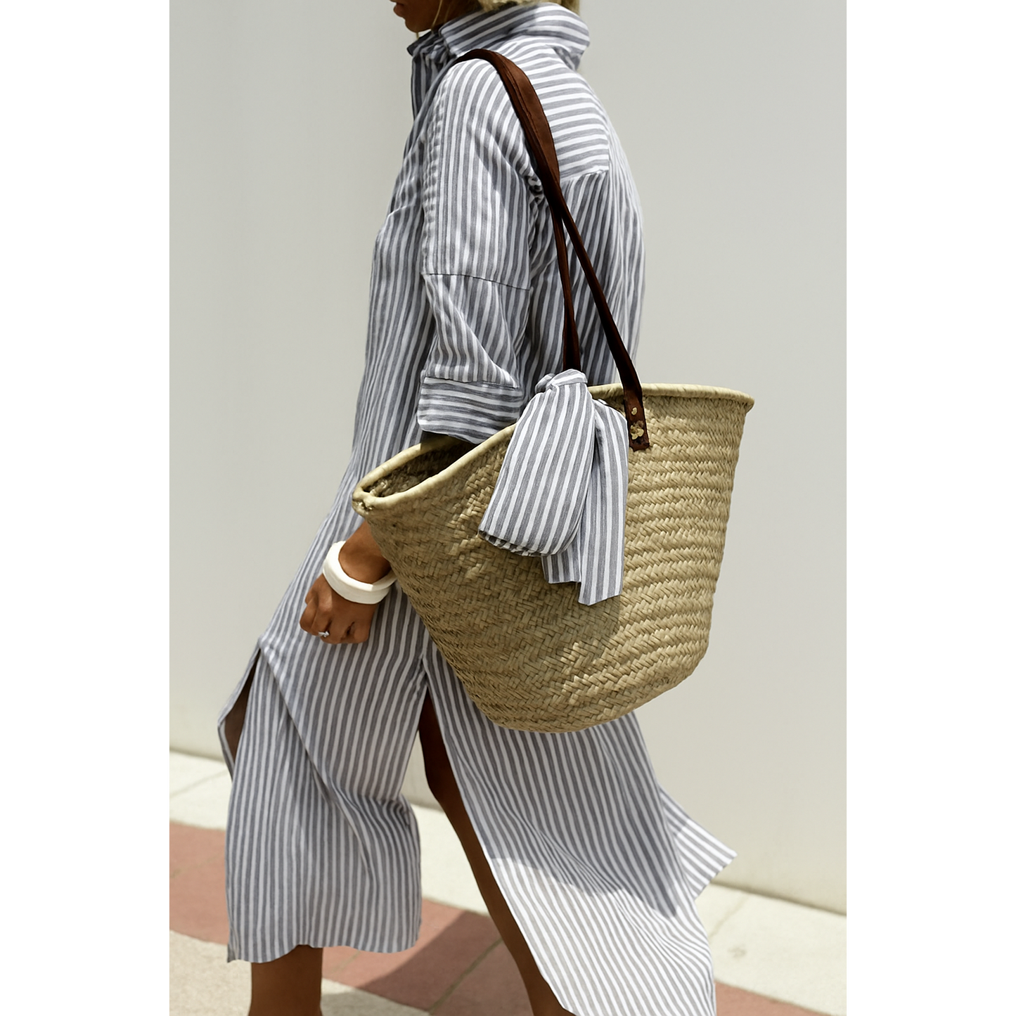 Isabella – Striped Shirt Dress