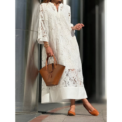 Sofia – Elegant White Lace Dress