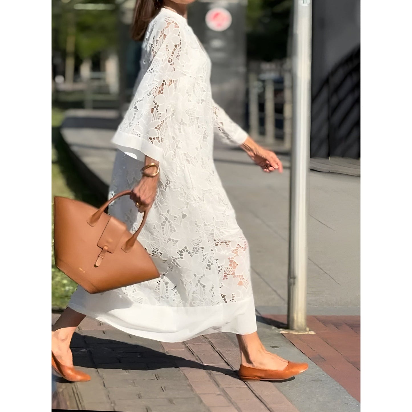 Sofia – Elegant White Lace Dress