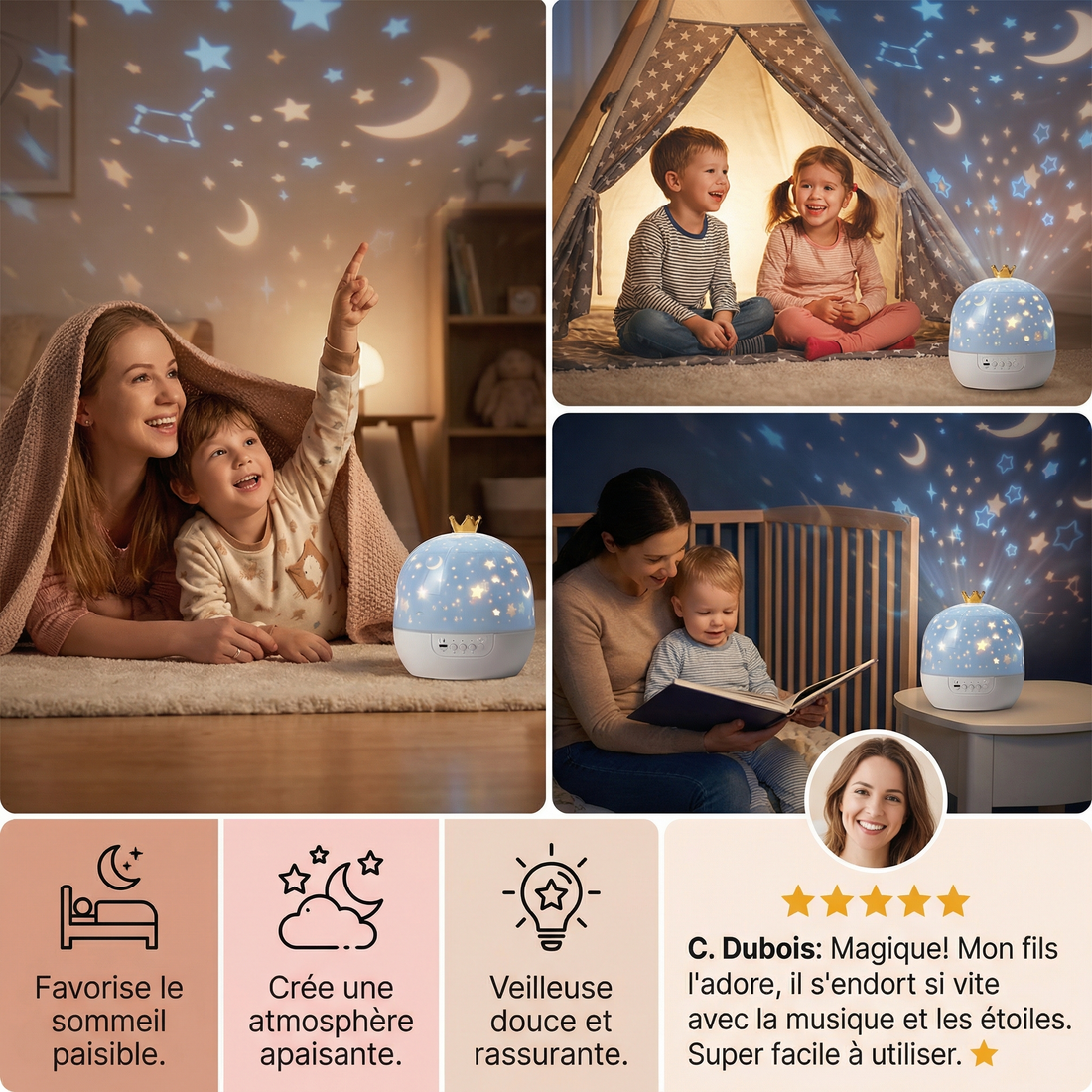 LumiRêve™ – Veilleuse magique apaisante pour nuits paisibles